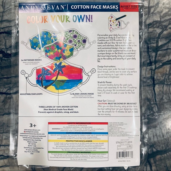 ANDY & EVAN *NWT* Face masks - Picture 3 of 6